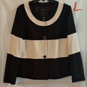 Jones New York Black and Cream Blazer